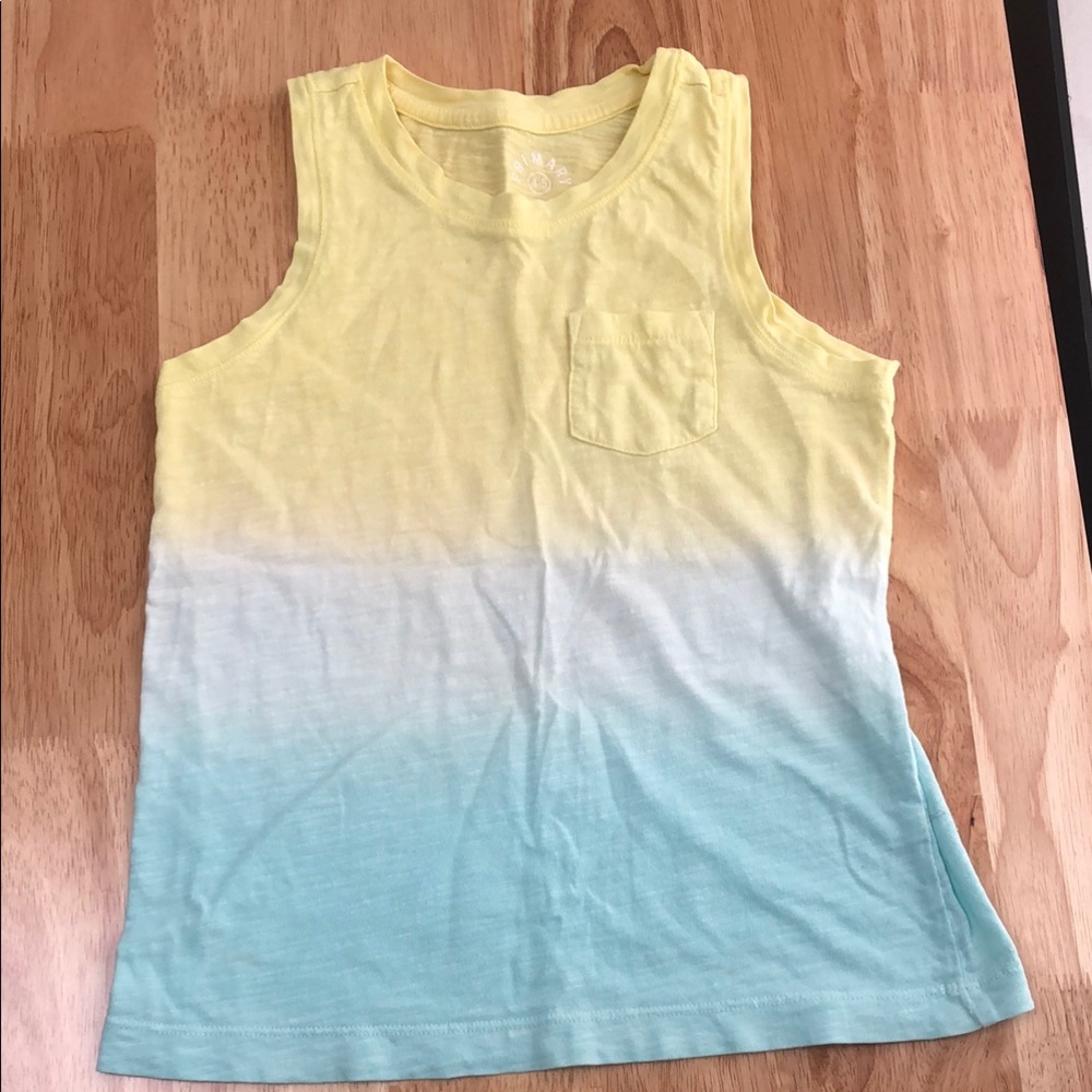 Primary Yellow and Blue Ombre Tank Top, Kids 4-5, Unisex